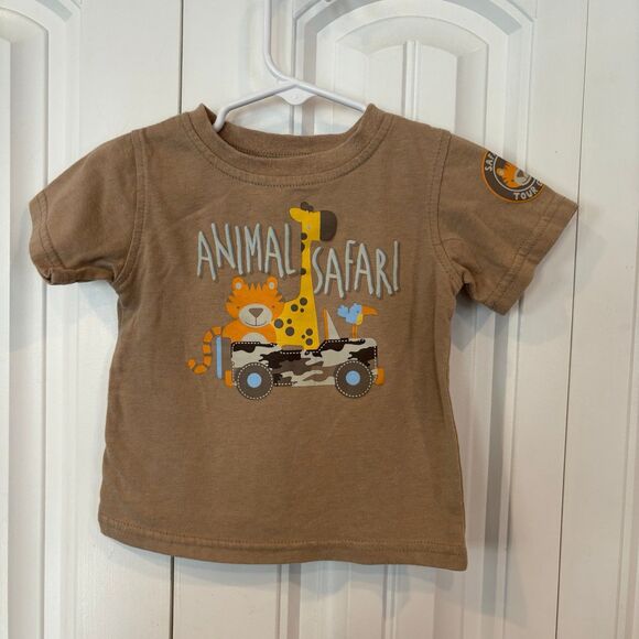 Fisher Price Tan Animal Safari Tee Size 18 Months - Picture 1 of 7